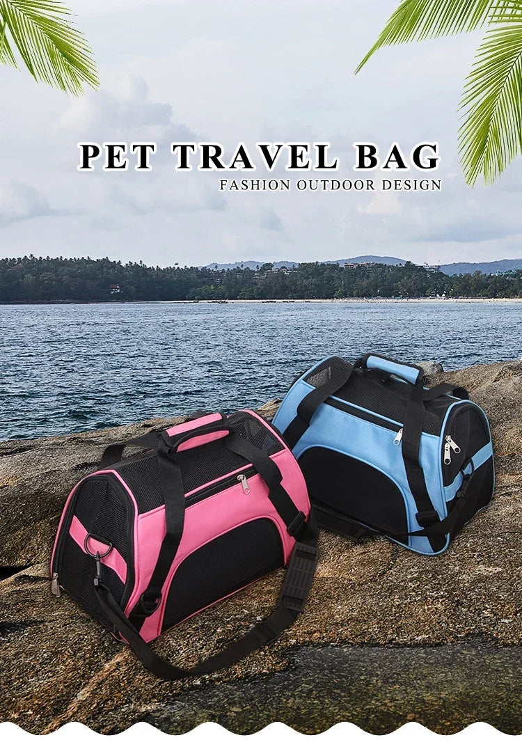 Foldable Mesh Pet Carrier Bag