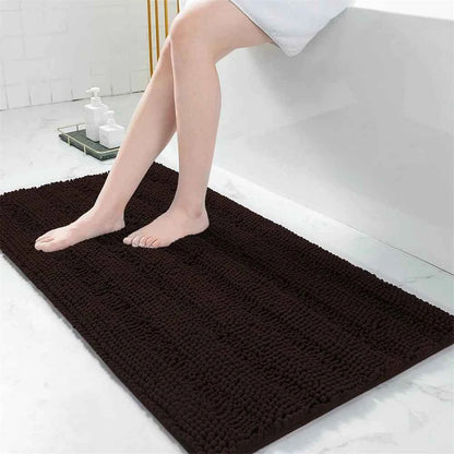 Olanly Super Absorbent Bathroom Rug Luxury Chenille Bath Mat Plush Non-slip Shower Mat Bathroom Carpet Welcome Deal Floor Mats