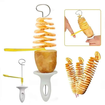 Kitchen Whirlwind Potato Spiral Cutter Potato Tower Making Machine Vegetable Slicer Creative Vegetable Tools Kitchen Accessories