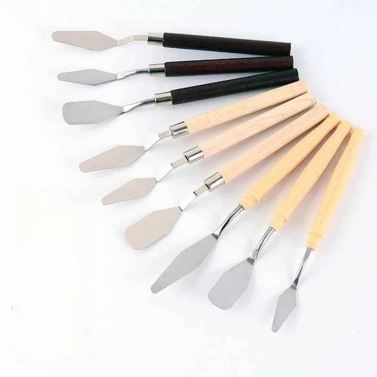 1set Stainless Steel Buttercream Spatula Cake Creamer Pastry Tools Oil Painting Tinting Spatula Kitchen Accessories