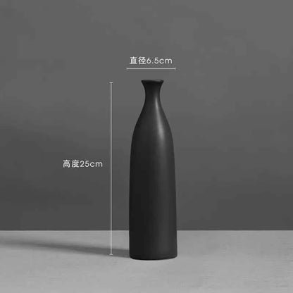 Black and White Ceramic Vase Decoration Modern Creative Simple Flower Arrangement Table Living Room Home Soft Decoration