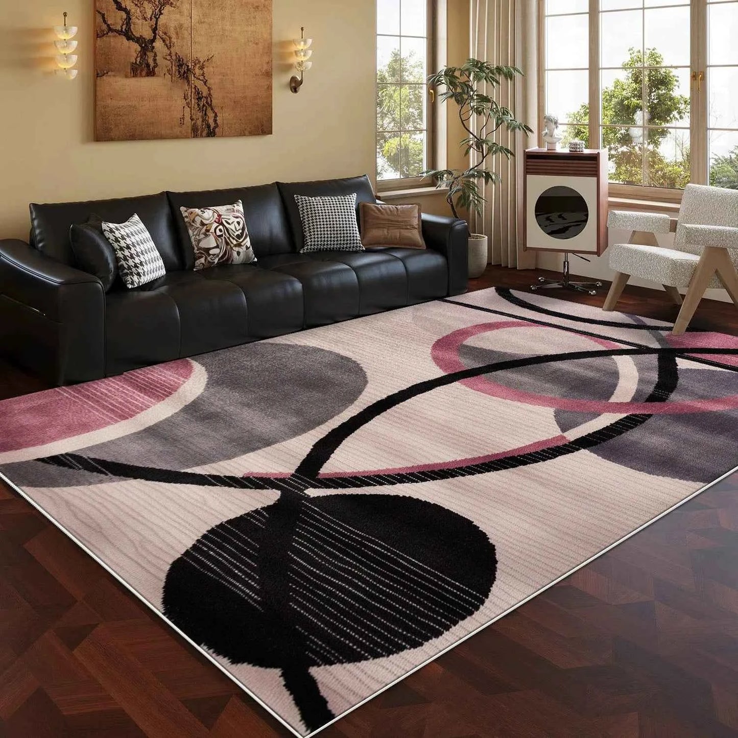 Abstract Large Area Living Room Carpets Decoration Home Bedroom Bedside Soft Rug Washable Lounge Coffee Tables Non-slip Door Mat