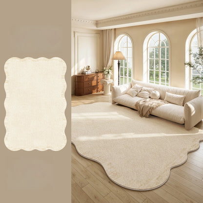 Cream Style Bedroom Decor Large Carpet Thick Plush Study Floor Mat Home Fluffy Soft Rug Irregular Shape Carpets for Living Room