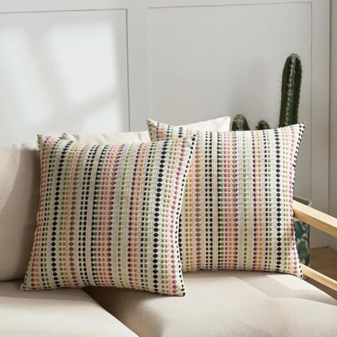 Jacquard Plush Cushion Cover, 5 Colors & 3 Sizes
