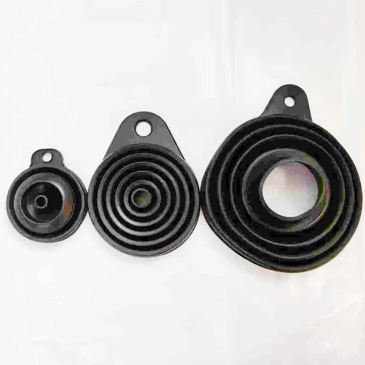 Silicone Funnels For Kitchen Use Filling Bottles ,Liquid, Powder Transfer (3 Pcs ) ,1 Mini/1 Small/1 Wide Mouth Funnel Set