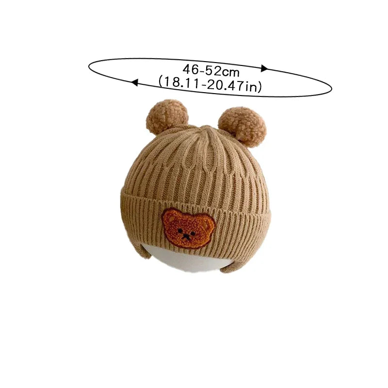 Wool Bear Ear Protection Winter Hat