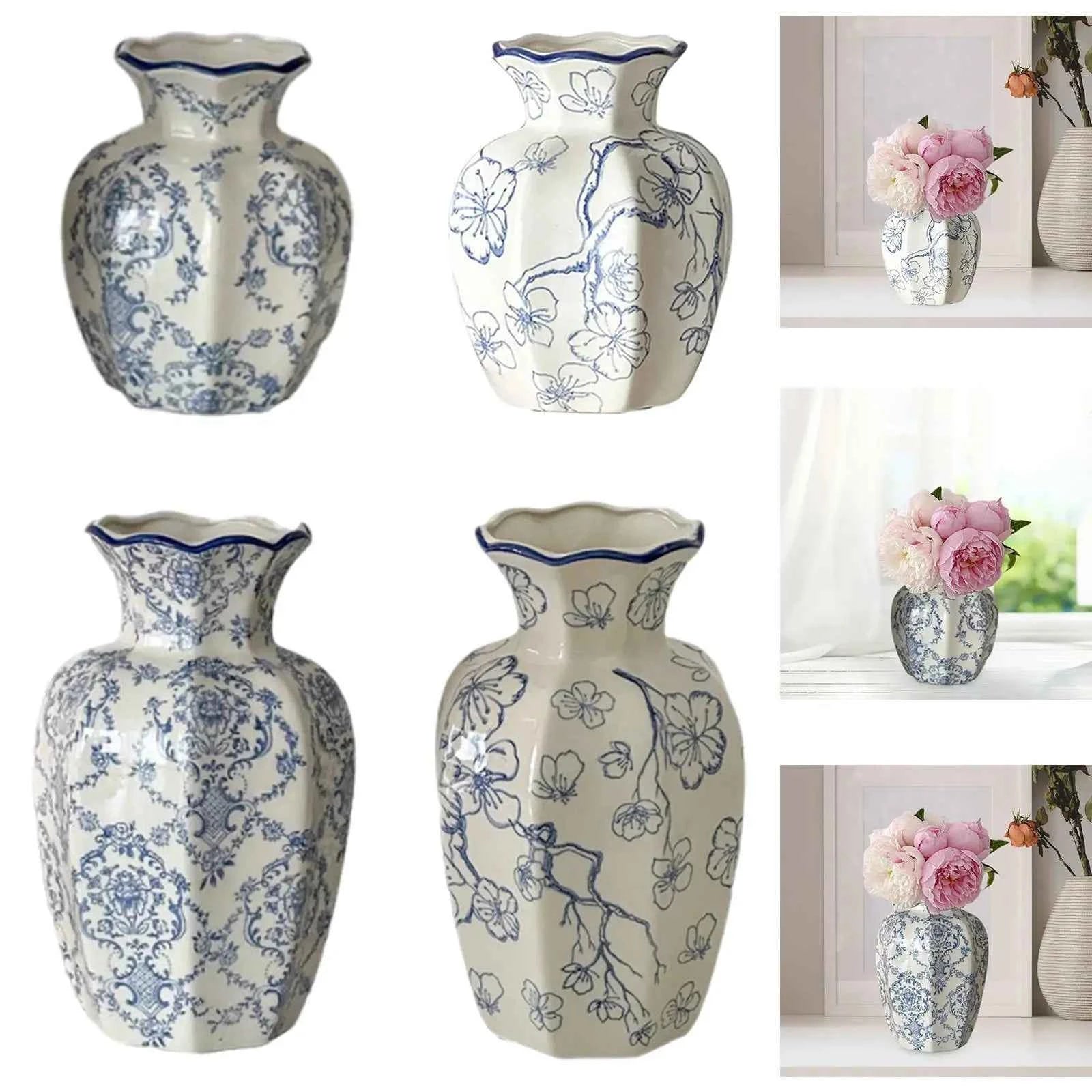 Chinese Ceramic Flower Vase Home Decor Plant Holder for Office Wedding Table