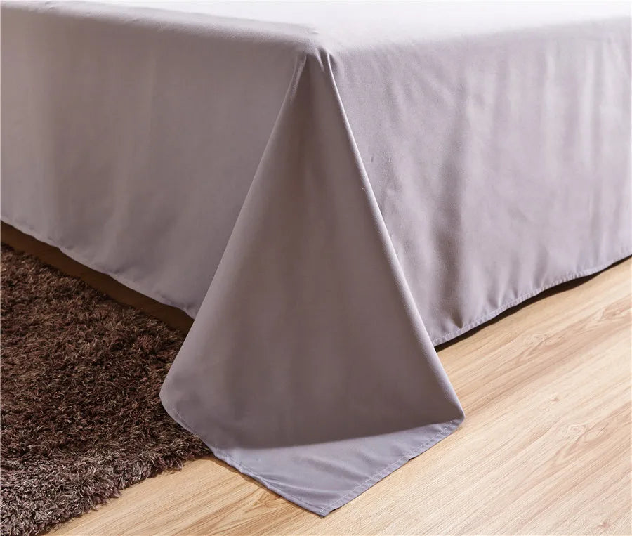 Solid Color Polyester Flat Sheet, Customizable Sizes
