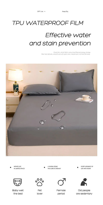Waterproof Fitted Sheet with 360° Elastic Band