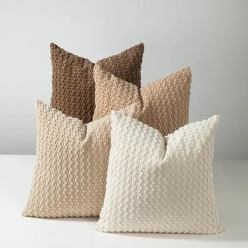 Soft Velvet Double-Sided Cushion Cover, Brown, Durable