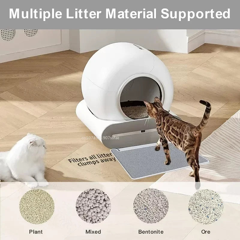 Self-Cleaning Cat Litter Box 65L — App Control, UV Sterilization & Auto Deodorization