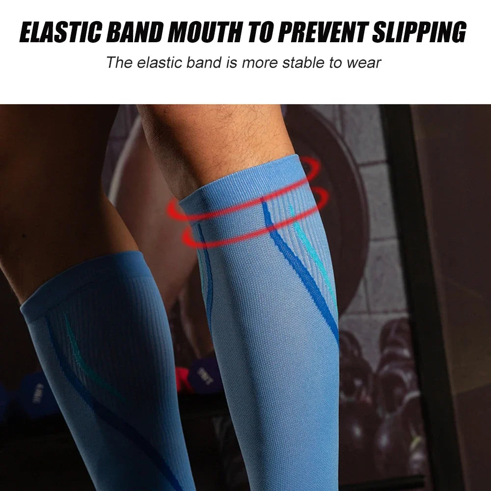 1 Pair Calf Compression Sleeves for Men & Women (20-30 MmHg), Leg Compression Sleeve Footless Compression Socks
