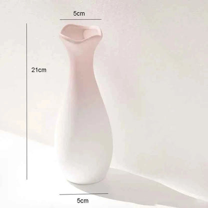 Nordic Plastic Vase Simple Pink Fresh Flower Pot Storage Bottle for Flowers Living Room Modern Home Decorations Ornaments