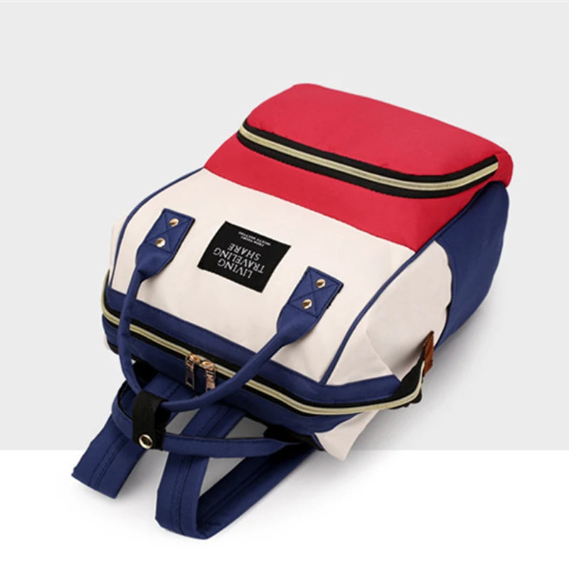 Large Capacity Canvas Diaper Bag, Thermal Insulation