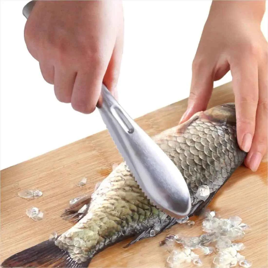 Fast Remove Fish Skin Scaler Brush， Stainless Steel Fish Scales Graters Scraper Easy Kitchen Cleaning Descaler Tool
