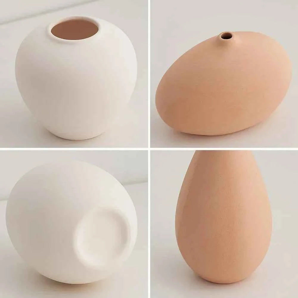Plain Ceramic Vase  Arrangement Creative and Minimalist Nordic Ins Style Decoration Pottery Props for Home Photography Plain Vas