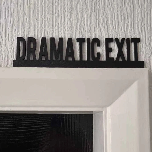 Dramatic Exit Metal Wall Art Vintage Theater Sign with Black Door Design Ideal for Home Bar Cafe Theater Decor Art Decor