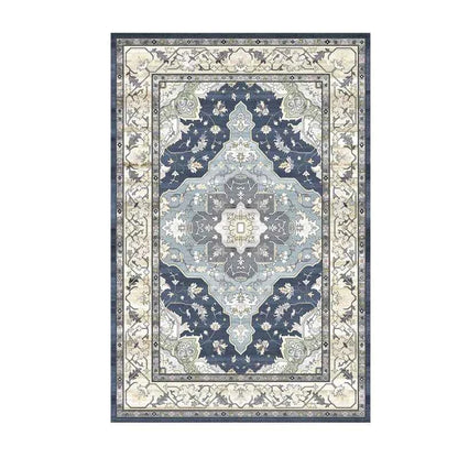 VIKAMA Washable Foldable Imitation Cashmere Carpet Entry Door Mat Persian Retro Style Living Room Bedroom Bed Soft Mat