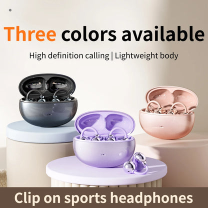 SK50 Open Ear Clip Headphones – Bluetooth 6.0, HiFi Sound, 36H Playtime, Built-in Mic