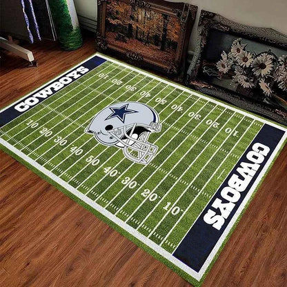 American Football Field Pattern Team Carpet Anti Slip Carpet Sports Fans HomeDecorationLiving Room Sofa Game RoomGreen Floor Mat