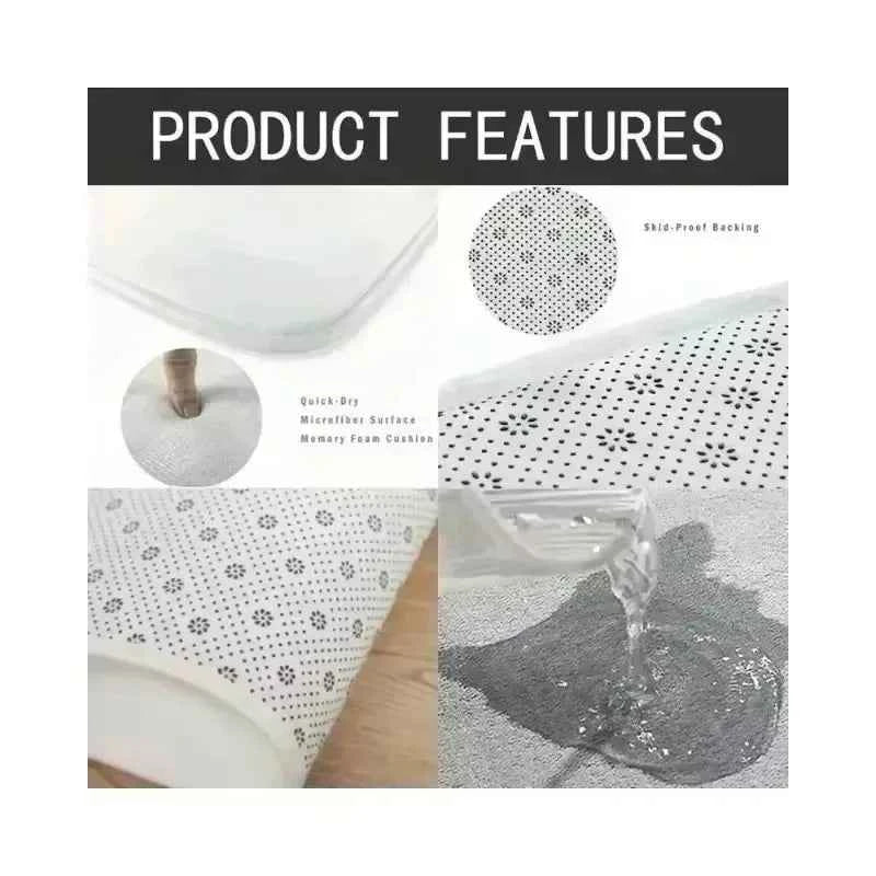 Soft Kitchen Carpet Soft Floor Mat Running Carpet Living Room Bedroom Carpet Kitchen Corridor Bathroom Washing Machine Carpet