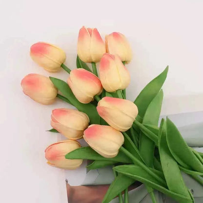 1/5/10/15PCS Tulips Artificial Flowers Real Touch Flowers Tulip Bouquet Decor Fake Tulips Flower for Home Wedding Decorations