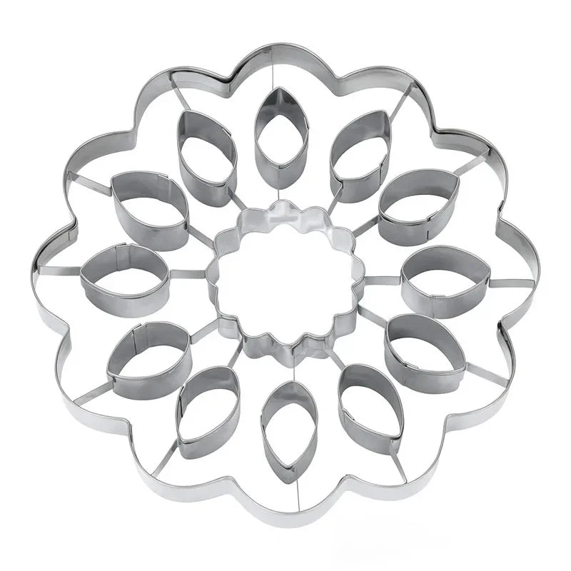 Stainless Steel Sunflower Shape Pie Crust Cutter Large Size High Quality Pasty Molds Cookie Biscuit Stamp Cake Decorating Tools