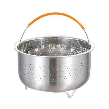 Stainless Steel Steamer Rack Insert Stock Pot With Handle Steaming Tray Rice Pressure Cooker Basket Steamer Kitchen Cooking Tool