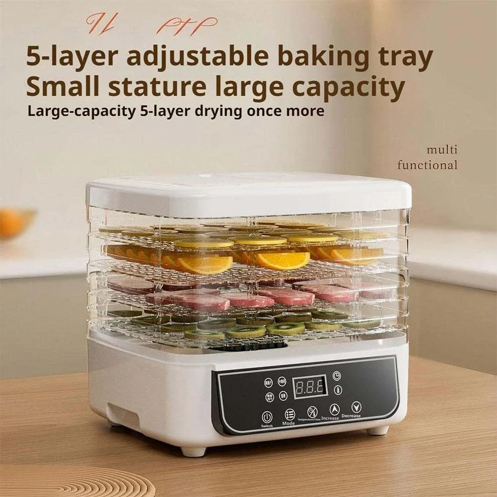 5-Layer Household Food Dehydrator with Adjustable Temperature and Touch Control