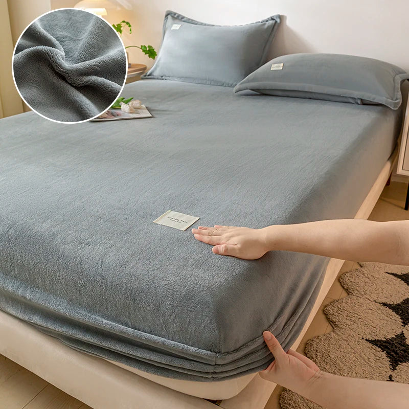 Plush Fitted Mattress Cover | Soft Bed Sheet