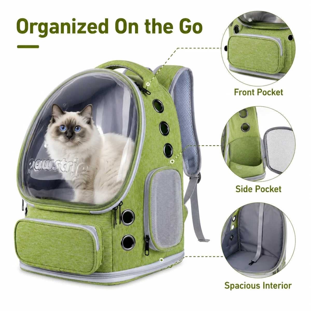 Space Capsule Cat Backpack, Transparent Bubble Window