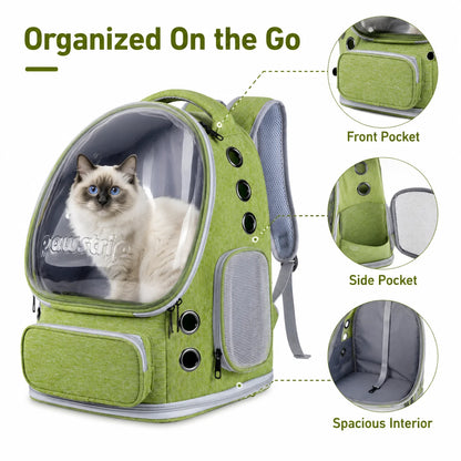 Space Capsule Cat Backpack, Transparent Bubble Window