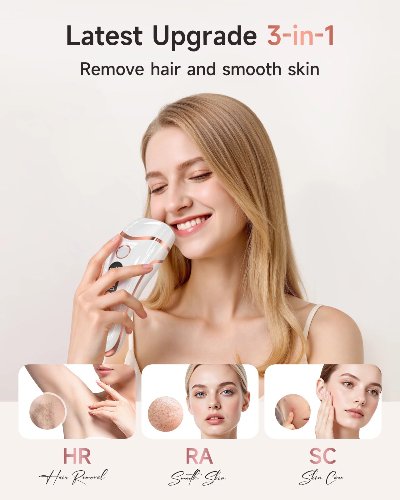 3-in-1 IPL Hair Removal Device, 999,900 Flashes