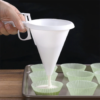 Adjustable Batter Dispenser & Baking Funnel – Cream, Chocolate & Liquid Dispenser for Pancakes, Cupcakes & Cookies