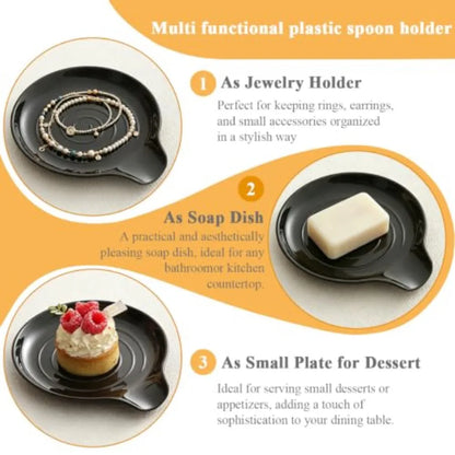 Silicone Spoon Rest and Spatula Holder for Stove Top