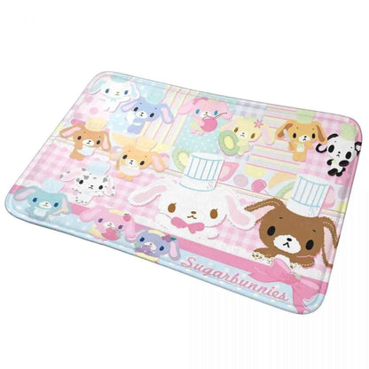 Cute Sugar Rabbit Sugarbunnies Memory Foam Bath Mat Rug Non-Slip Ultra Soft Bathroom Floor Rugs Carpet For Kitchen Shower Bath