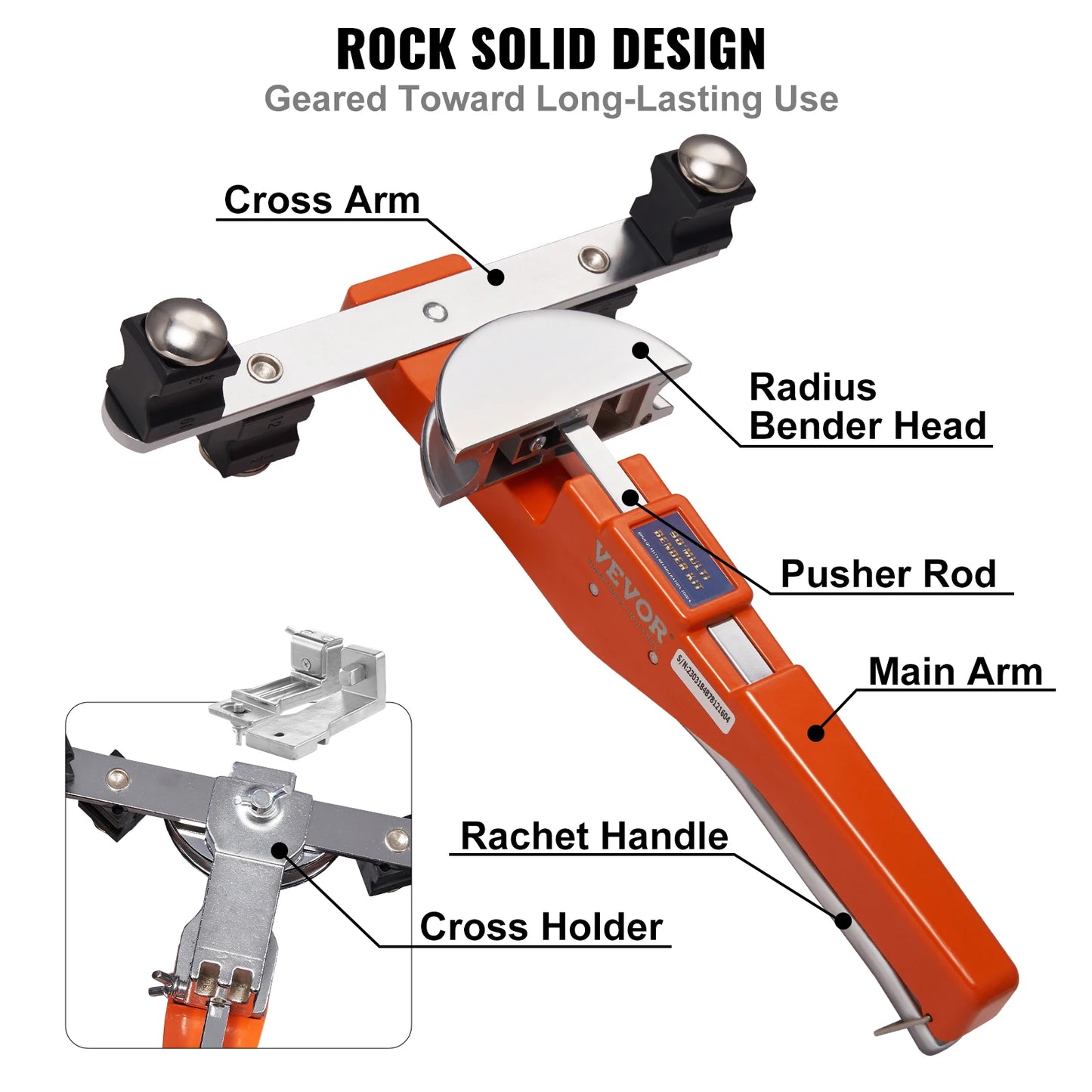 Pipe Tube Bender Ratcheting Reverse Tubing Bending Tool with 7 Dies Pipe Cutter for Air Conditioning Refrigerator Repair
