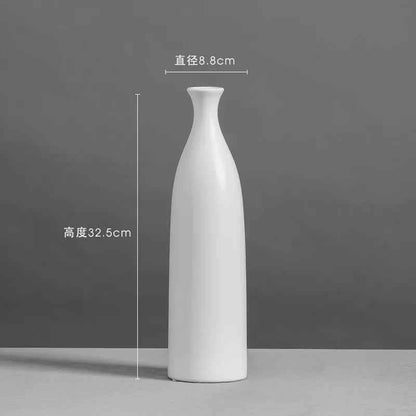 Black and White Ceramic Vase Decoration Modern Creative Simple Flower Arrangement Table Living Room Home Soft Decoration