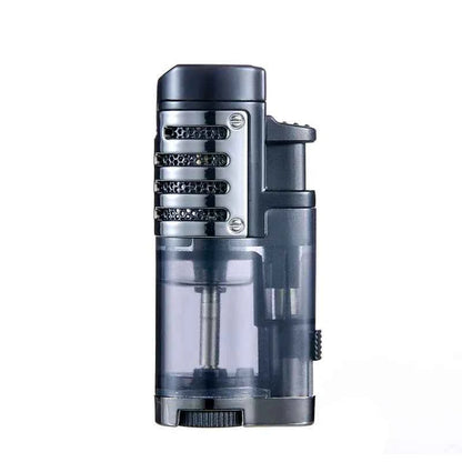 Cigar Butane Refillable Triple Jet Torch Lighter Windproof Adjustable Flame Lighter Men Cigarette Accessories Gifts FastShipping