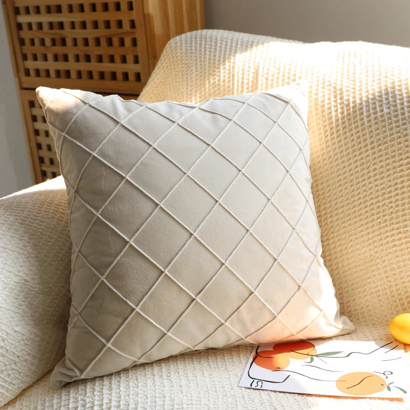 Multi-Color Velvet Cushion Cover, Nordic Style
