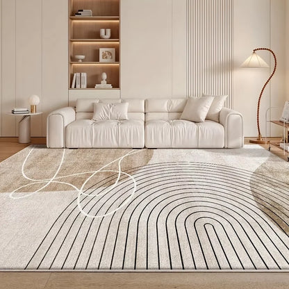 VIKAMA Light Luxury Flannel Area Rug – Non-Slip Washable Soft Carpet for Living Room & Bedroom