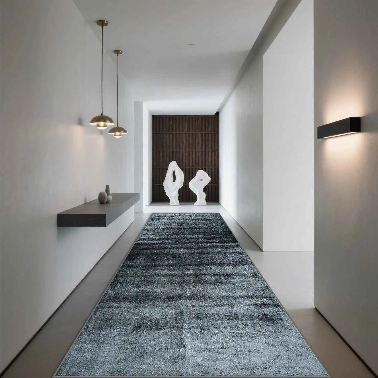 Grey Easy Clean Runner Carpets Light Luxury Floor Mat Room Doorway Hall Decor Long Corridor Carpet Home Living Room Hallway Rugs