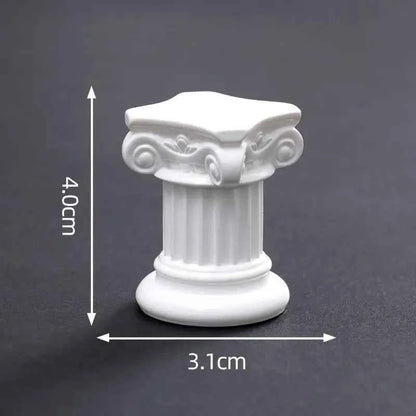 Charming Home Decor: Indoor Greek Column Roman Pillar Figurine & Candlestick Stand for Dining Room and Garden Scenery