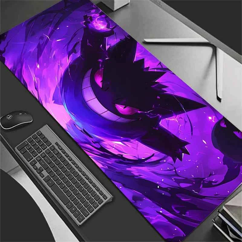 90x40cm Mouse Pad Gamer Large Computer Notebook Pc Mousepad xxl Carpet Gaming Accessories P-Pokemons G-Gengar Keyboard Desk Mat