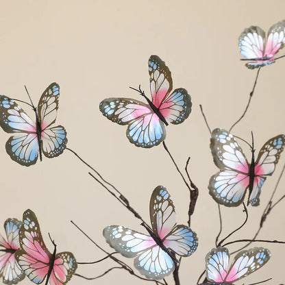 5 Head Butterfly Flower Branch Artificial Flowers Decor Creative Fake Flower For Home Flower Arrangement  Wedding Decorations