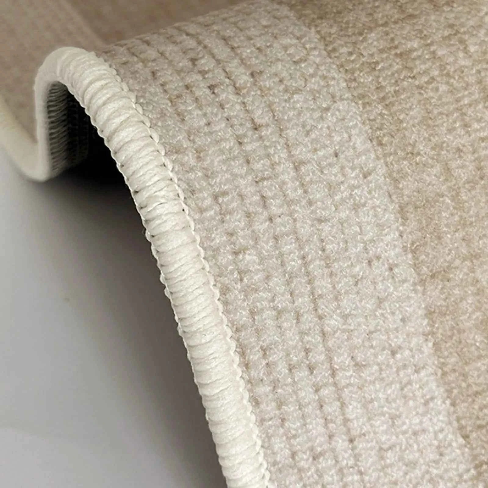 VIKAMA Simple Cream Wind Carpet Living Room Three Anti-Loop Pile Household Bedside Rug Bedroom Carpet Full Spread