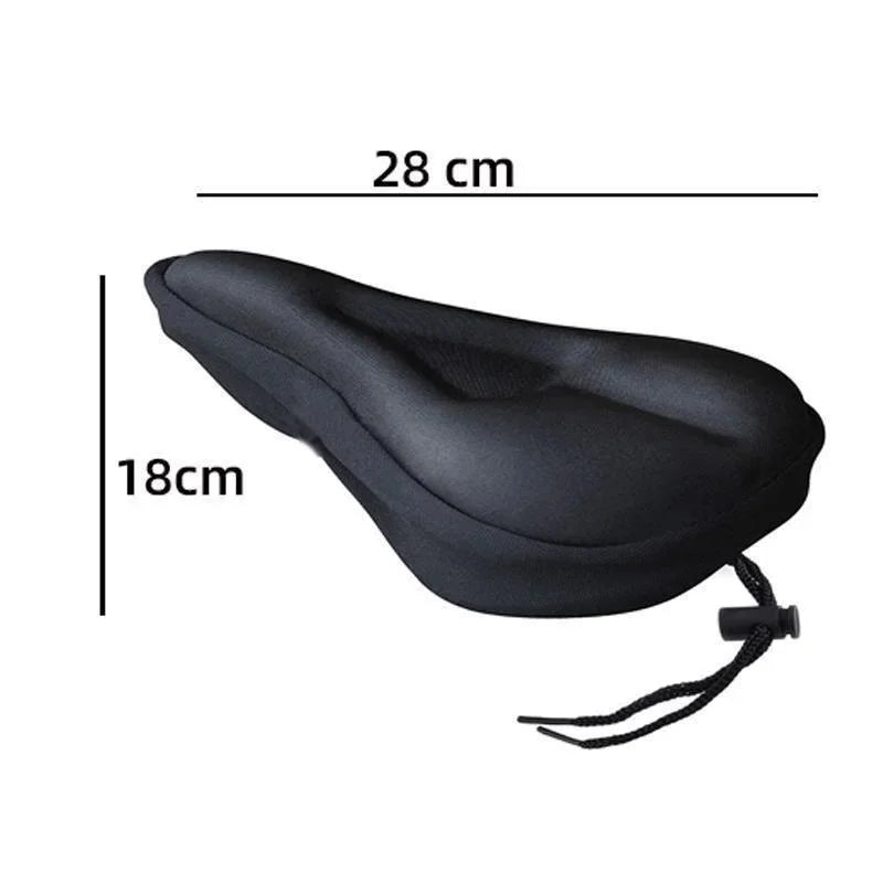 Bicycle Saddle 3D Bike Seat Cover Padded Wide Gel Soft Pad Exercise Bike Seat Cushion Wide Foam Mountain Bicycle Seat Cushion