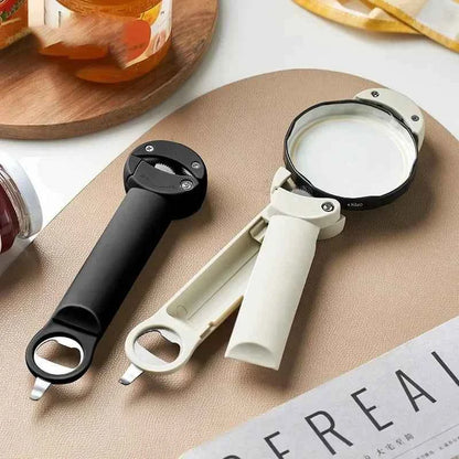 Stainless Steel Magnetic Lid Opener Multifunctional Bottle Opener for Diam 2.5-9.5cm Adjustable WineBeer Can Opener Kitchen Tool