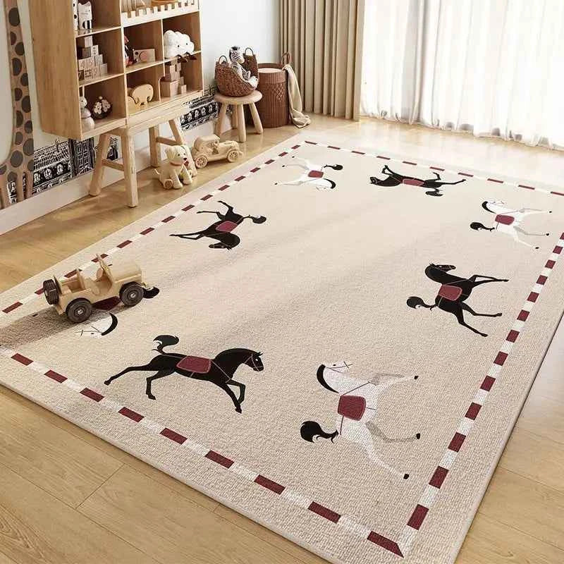 VIKAMA Children's Room Carpet Living Room Study Toy Reading Area Baby Crawling Mat Bedroom Anti-Slip Floor Mat Home Decoration