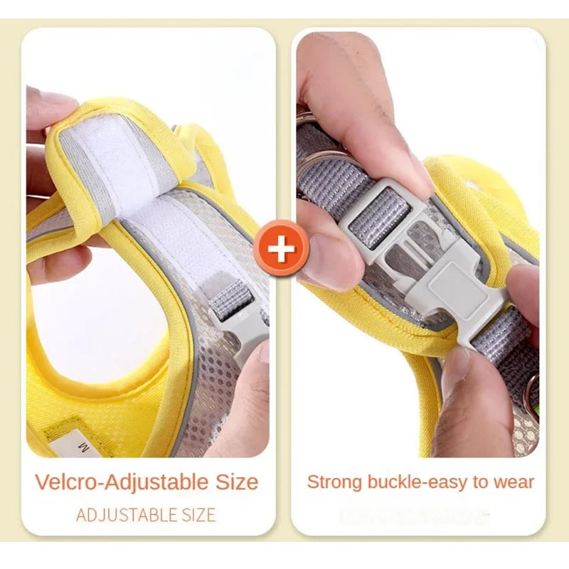 Reflective Breathable Harness Vest for Small & Medium Pets